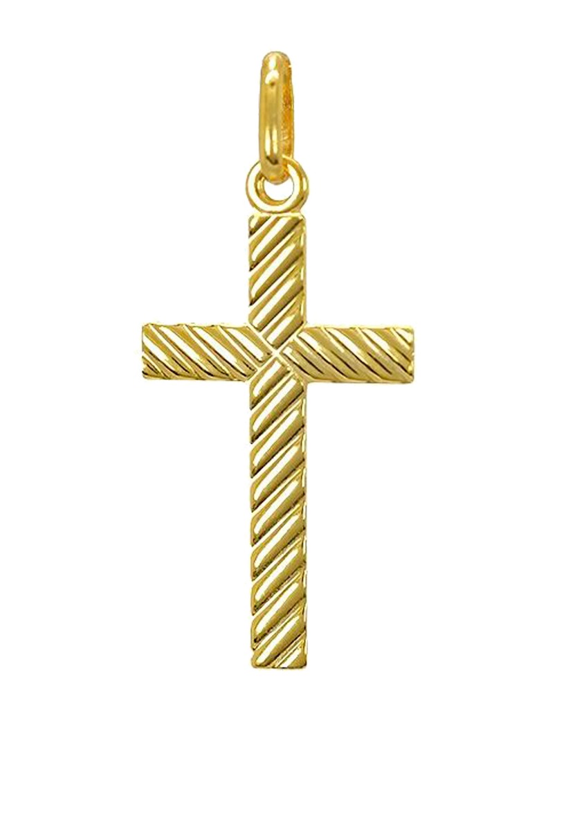 cruz de oro amarillo 9 kilates vista frontal 045_9K232003-22_01