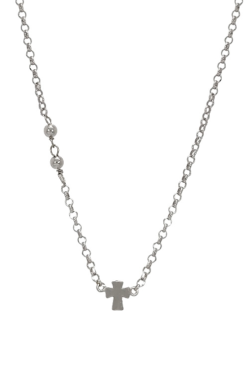 gargantilla plata con cruz especial primera comunion vista frontal 266_023201-1-1-BOL