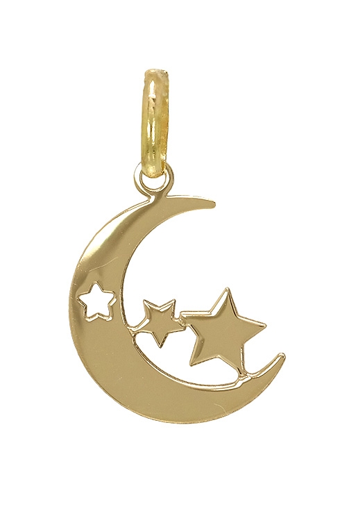 Colgante oro amarillo 18K luna y estrellas 045_248400242