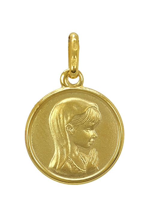 Medalla religiosa en oro virgen niña venta online a precios baratos 045_9K1260186-14