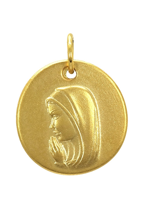 medalla de la virgen nina en oro amarillo 9 kilates mate joyas religiosas a precios baratos