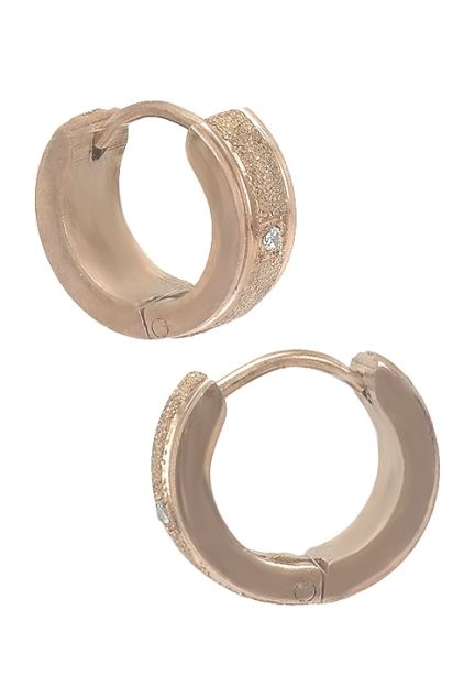 pendientes acero IP rosa con circonita vista lateral precio muy barato 276_A2628_01