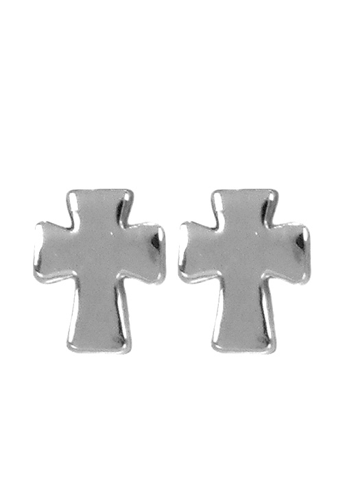 pendientes de plata modelo cruz vista frontal 266_013201-1-1