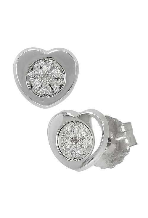 pendientes oro blanco y diamantes con forma de corazones a precios muy baratos vista lateral 095_536565_01