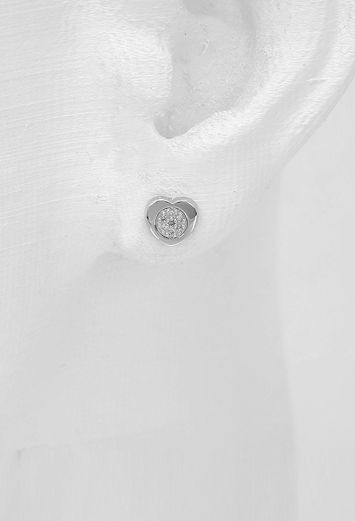 pendientes oro blanco y diamantes con forma de corazones a precios muy baratos vista oreja 095_536565_02