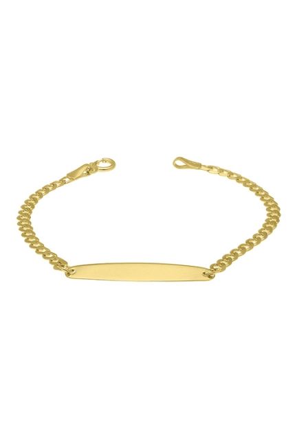 pulsera esclava oro 9 kilates con chapa para grabar vista frontal 045_9K48306550_01