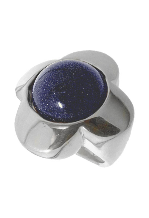 anillo de plata electroforma con venturina azul precio muy barato 261_8026-3