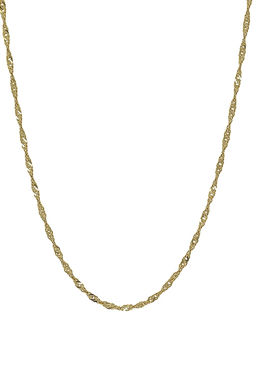 cadena oro amarillo 18 ktes modelo singapur 50 cm vista frontal 037_C54324