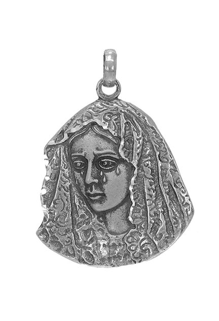 medalla de plata imagen de la virgen macarena foto frontal 291_M51000