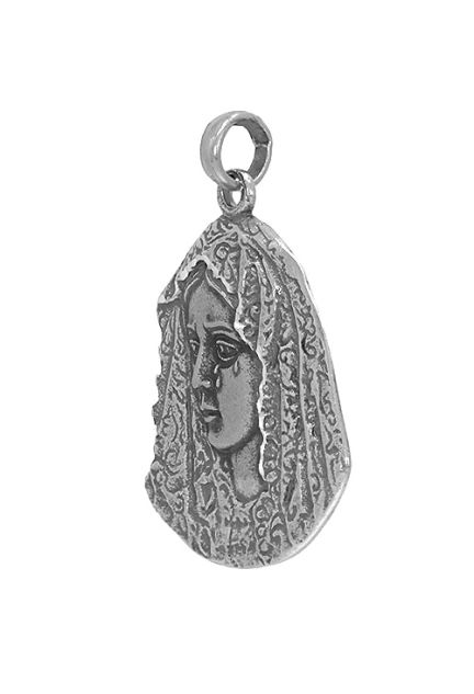 medalla de plata imagen de la virgen macarena foto lateral 291_M51000_01