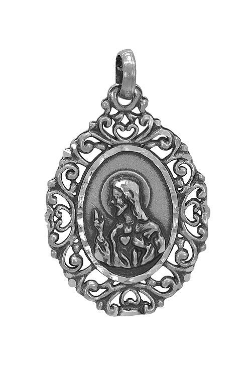 medallas de plata sagrado corazon vista frontal 291_CORAZON1