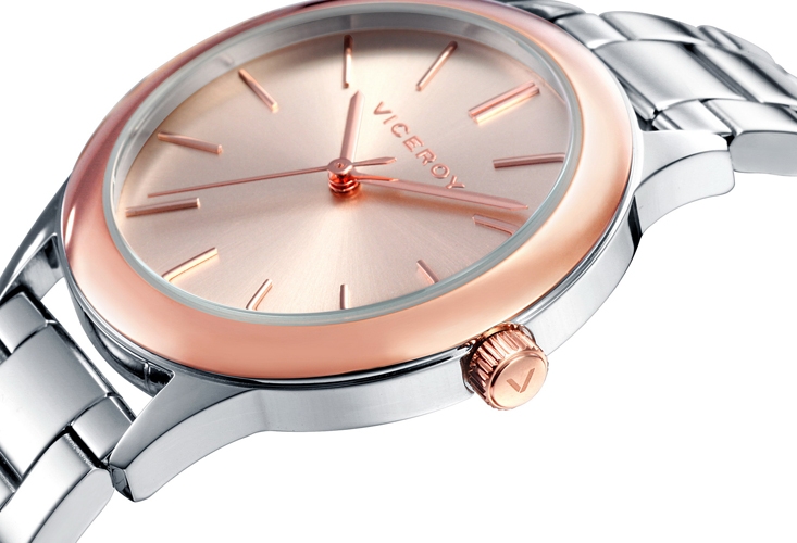Reloj Viceroy con caja y correa en acero bicolor con bisel chapado 401034-97-1