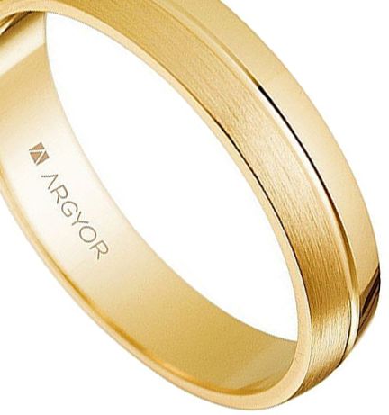 alianza de oro amarillo 18 ktes media caña mitad mate mitad brillo vista principal 045_5140527