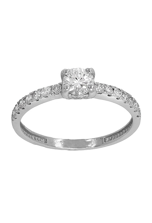 anillo de compromiso oro blanco y diamantes modelo hibrido vista frontal 026_YZ1209