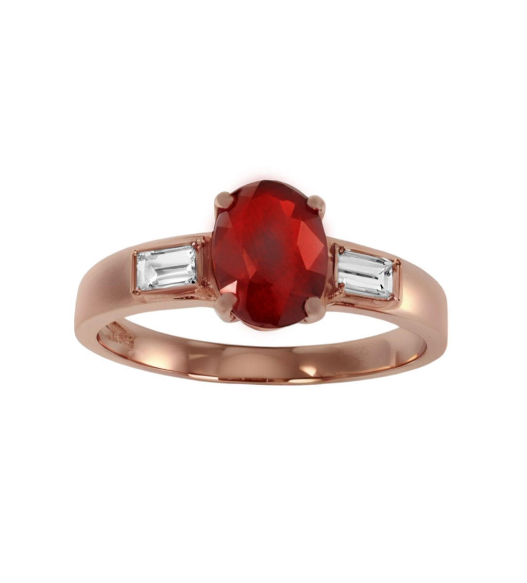 anillo de rubí oval con 2 baguet precio especial venta online vista frontal 020_SB10879