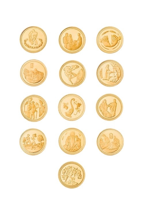 arras de plata chapada en oro temas biblicos vista frontal 045_AG-8160CH-20_02