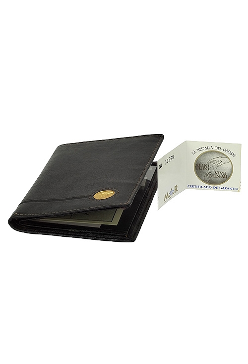 cartera billetero oro amarillo 18 kilates y piel noble dia del padre vista tumbada 175_B-02_03