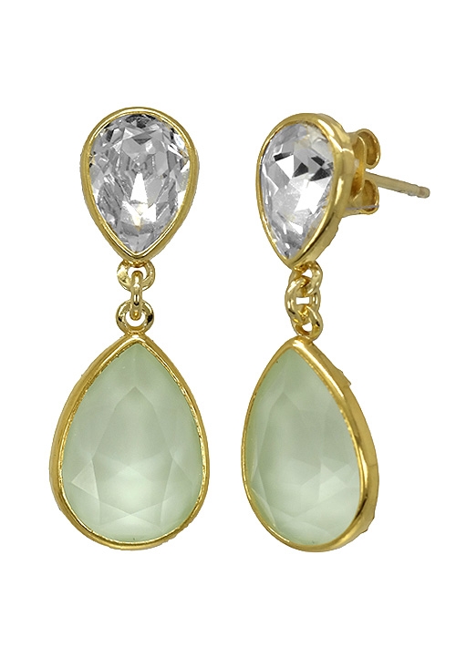 pendientes largos de plata chapada marca victoria cruz vista frontal 273_A2093-87T_01