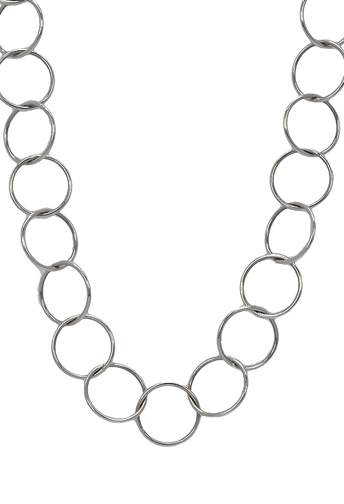 gargantilla de plata eslabones circulares vista frontal 126_CIRCLE100-40
