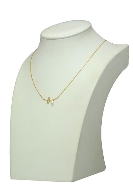 gargantilla oro amarillo 18 ktes con imagen niño y perla cultivada foto en expositor 301_051169_01