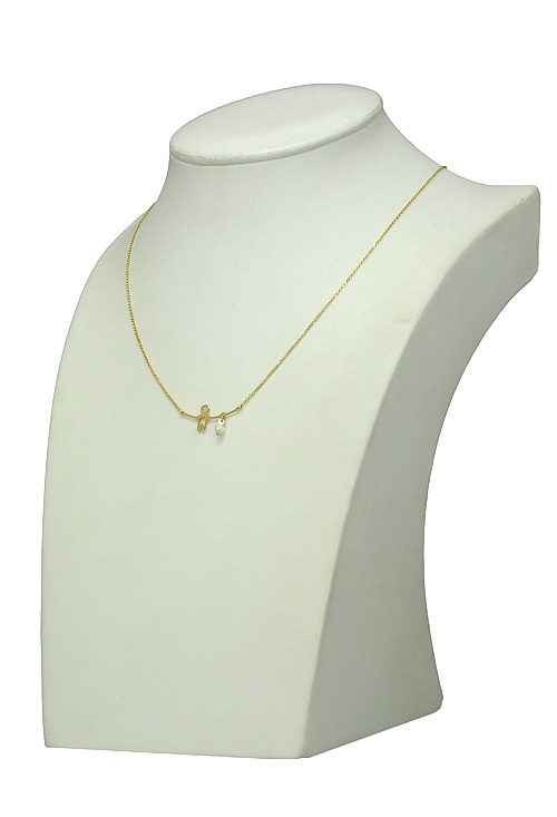 gargantilla oro amarillo 18 ktes con imagen niño y perla cultivada foto en expositor 301_051169_01