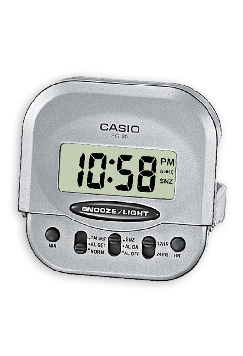 Reloj Casio Despertador digital gris con LED 075_PQ-30-8EF