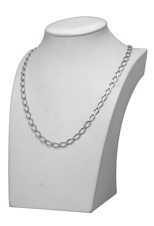 cadena de plata eslabones forma de rombo 50 cm de largo foto expositor 126_ROMBO120-50_02