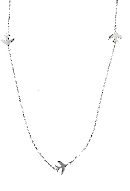 Gargantilla plata con motivo 3 golondrinas PVOL74497