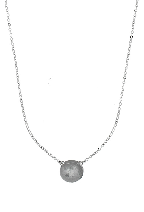 Gargantilla plata con motivo circular envejecido PVOL74720