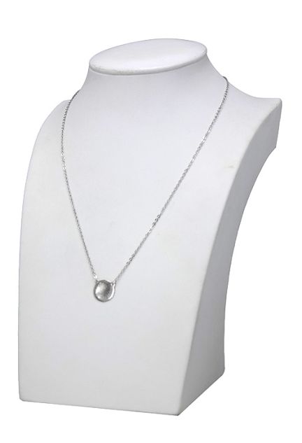 Gargantilla plata con motivo circular envejecido PVOL74720-1