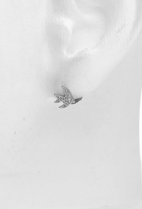 pendientes de plata forma golondrina cuajados de circonitas foto en maniqui 280_2022805_02