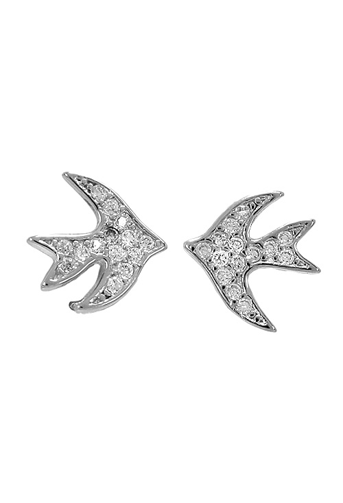 pendientes de plata forma golondrina cuajados de circonitas foto frontal 280_2022805