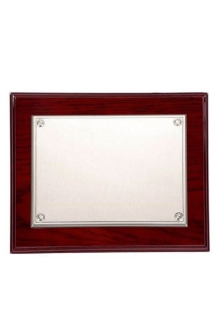 placa conmemorativa plata de ley y madefa de nogal 135_P-1013