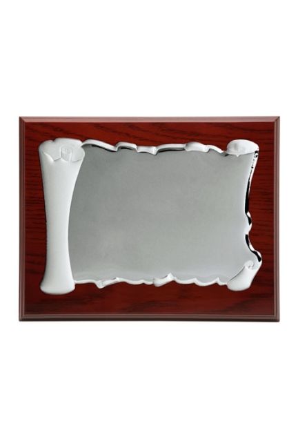 placa de homenaje bilaminada en plata 135_P-1530