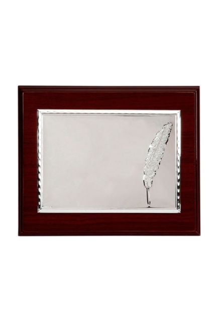 placa de homenaje bilaminada en plata 135_P-1726