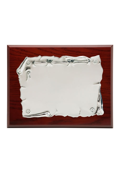 placa de homenaje plata bilaminada tipo pergamino 135_P-1541