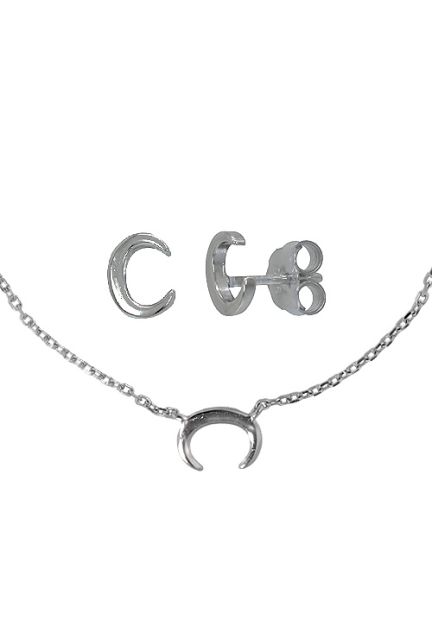 conjunto de plata pendientes y gargantilla motivo luna vista detalle pendientes foto maniqui 280_2022486_03