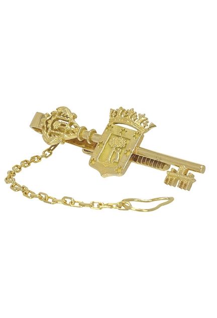 joya singular pasador de corbata con escudo de madrid puerta de alcala y llave de la ciudad joya única foto numero 1 038_LO-010-19MY02