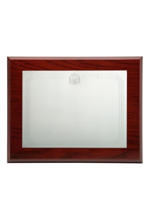 placa de homenaje alpaca con escudo nacional de españa 135_p-1206