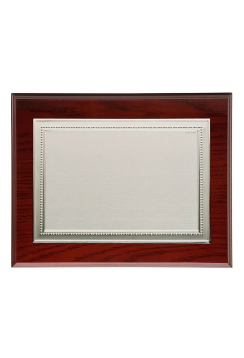 placa de homenaje laton plateado 135_P-1288