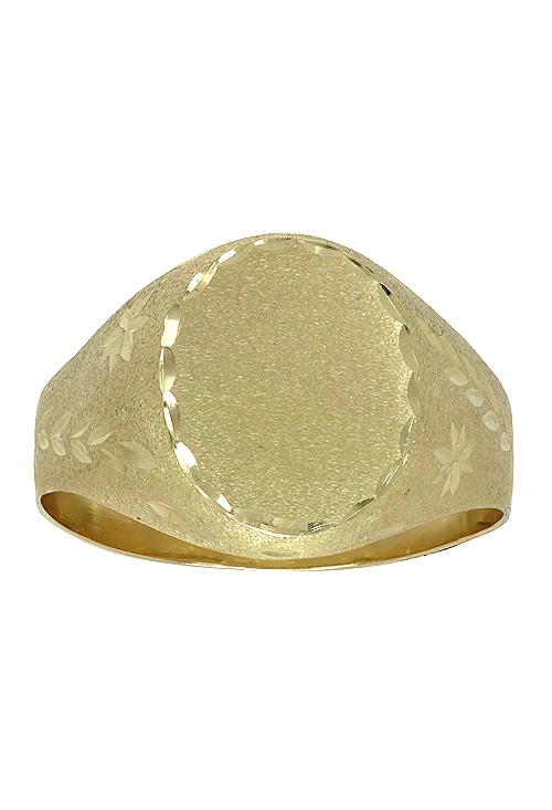 sello hombre oro amarillo 9 kilates cabeza ovalada foto frontal 292_9KSTO28