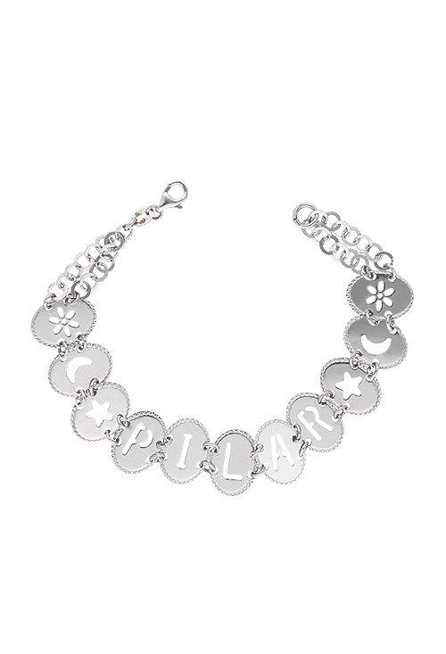 pulsera de plata con el nombre de pilar precio muy barato especial outlet joyeria online foto desde arriba 200_U2428-PILAR