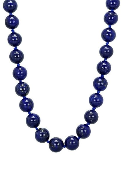 Collar lapislázuli con broche de plata-0