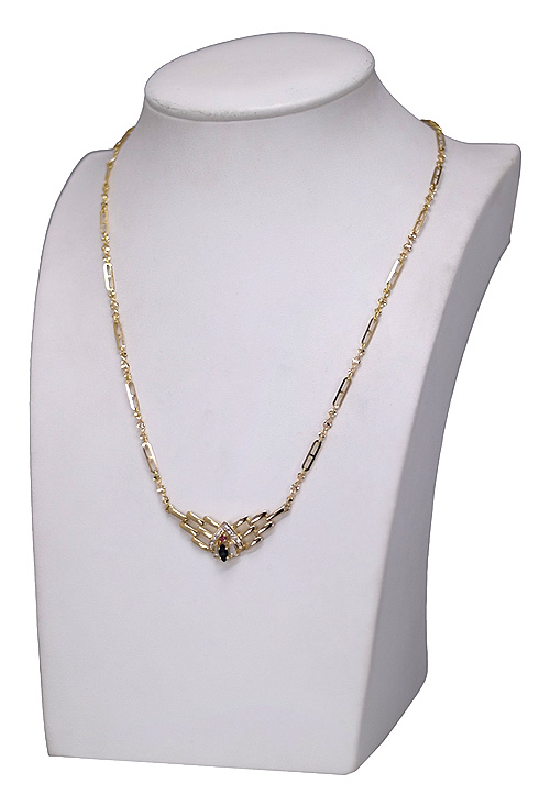 conjunto oro amarillo 18 kilates sortija pendientes y gargantilla precio especial venta online vista en expositor de la gargantilla 038_LO-021-19MY03-11-17_06