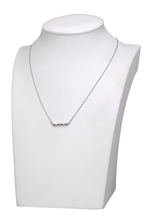 gargantilla de plata motivo piedras multicolores vista expositor precio barato joyeria online 280_2030979_02