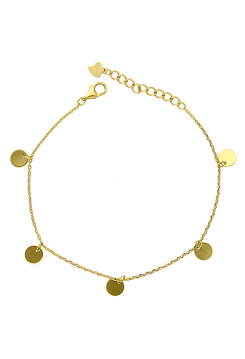 pulsera de plata chapada fetiches en forma de disco foto cenital precio barato joyeria online 280_2040738-Y