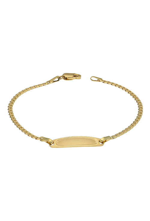 pulsera oro amarillo 18 kilates para comunion con chapa central para grabar foto frontal 005_00025_01