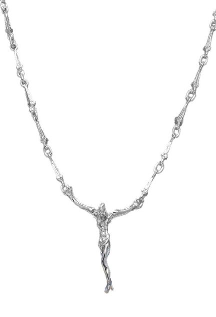 gargantilla cristo de dali en plata reproducion vista principal 240_CDALI-G-45