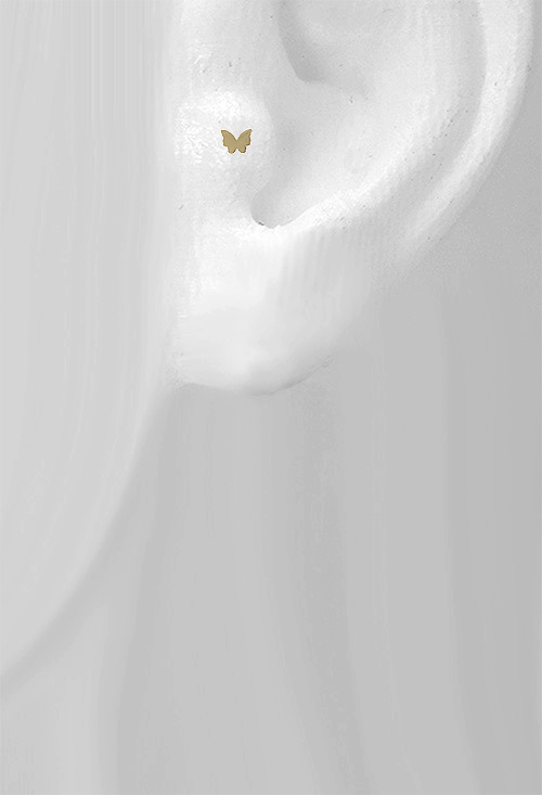 Piercing con forma de mariposa de oreja de oro amarillo de ley de 18 kilates en nuestra joyeria online peto 030_3268