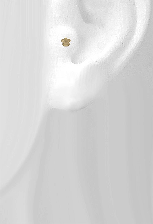 Piercing con forma de pie de perro de oreja de oro amarillo de ley de 18 kilates en nuestra joyeria online peto 030_3265